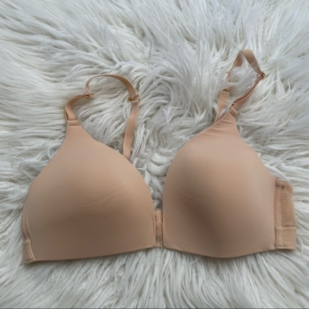 Lively beige tan wireless molded cup bra size medium